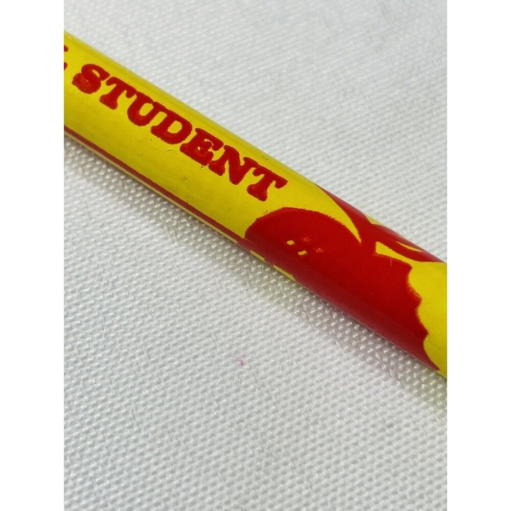 Honor Roll Student Red Yellow Wood Pencil Pink Eraser Vintage Unsharpened Rare - Picture 5 of 8